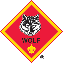 Wolf den badge